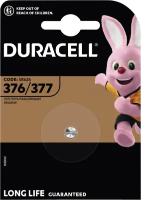 Duracell knoopcel silveroxide watch D377