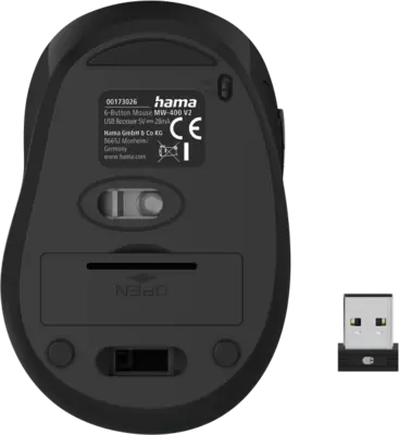 Optische draadloze muis met 6 knoppen MW-400 V2, ergonomisch