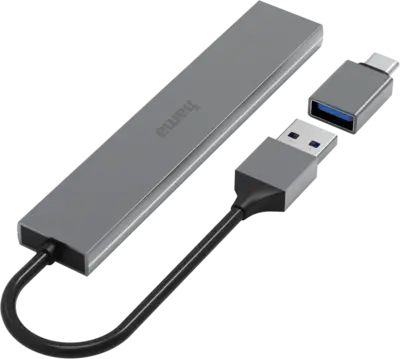 USB-hub, 4-poorts, USB 3.2 Gen1, 5 Gbit/s, USB-C adapter