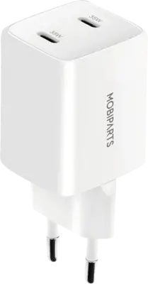 Mobiparts GaN Wall Charger Dual USB-C 35W (with PD)
