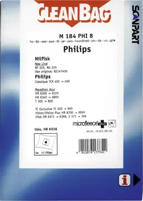 2682208184 Stofzak Philips Oslo+ Micro+