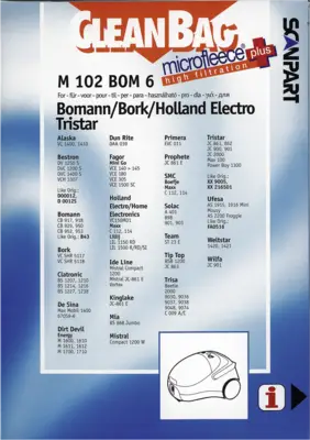 2682284002 Stofzak Tristar JC861E micro+