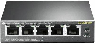 TP-Link 5-Port Desktop-Switch met 4 PoE-Ports