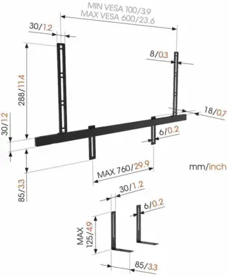 SOUND 3550 Sound Bar Mount