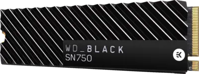 WD BLACK SN750 NVMe SSD 500GB with HEATSINK